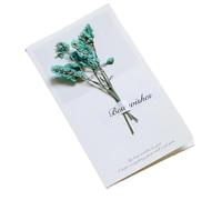 VCSZYAFX Paquete de 10 tarjetas de felicitación creativas hechas a mano con flores secas, tarjetas plegables for estudiantes, juego de tarjetas con bendiciones escritas a mano.(Color 04)