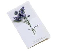 VCSZYAFX Paquete de 10 tarjetas de felicitación creativas hechas a mano con flores secas, tarjetas plegables for estudiantes, juego de tarjetas con bendiciones escritas a mano.(Color 05)