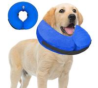 VCTERFK Conos protectores inflables para perros, conos suaves para perros, collar protector de recuperación de mascotas, collar para perros y gatos que evita que la mascota lame heridas táctiles (XL