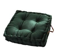 vctops Cojín Cuadrado de Terciopelo de Color sólido con asa de cojín Grueso para Silla Tatami cojín de Piso de 41,9 x 41,9 x 10,16 cm, Color Verde