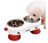 VCuenco Elevado para Perros - Soporte para Cuencos para Perros | Dispensador De Agua Comida Inclinado Antideslizante 2 En 1 para Mascotas Pequeñas, Cachorros, Gatos, Uso En Interiores