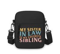 VCUUIK Bolso bandolera casual Hermano favorito de la cuñada Hombres Hombre de un solo hombro Dibujos animados Dibujos animados Impresión unisex de tote ajustable con correa y bolso de viaje Ligero