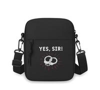 VCUUIK Bolso bandolero casual con bolso de viaje Yes Sir para mujeres de un solo hombro para mujeres de un solo hombro para dibujos anime, impresión unisex de tirantes ajustables