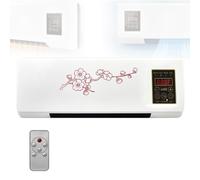 VCYEX Aire Acondicionado Pared Sin Unidad Exterior, AC De Pared 2 En 1, Calefactor Frío/Calor, Ventilador De Aire Acondicionado para Dormitorio/Sala De Estar White Red,55 * 24 * 12cm