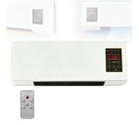VCYEX Aire Acondicionado Pared Sin Unidad Exterior, AC De Pared 2 En 1, Calefactor Frío/Calor, Ventilador De Aire Acondicionado para Dormitorio/Sala De Estar White,55 * 24 * 12cm