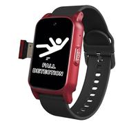VCYEX Reloj Emergencia Ancianos Inteligente para Mayores con Detección De Caídas Reloj Localizador Personas Mayores Botón SOS GPS Videollamadas SmartwatchRed,1.25 * 0.57 * 2.22inch