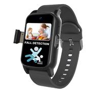 VCYEX Reloj Emergencia Ancianos Reloj Localizador GPS Adultos Personas Mayores con Detección Caídas con Botón Llamada Emergencia Monitoreo La Salud para MayoresBlack,1.25 * 0.57 * 2.22inch