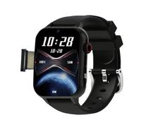 VCYEX Reloj Inteligente con Detección De Caídas para Personas Mayores, Videollamadas, con GPS, Botón SOS, Reloj Localizador De Personas MayoresBlack,1.96 * 1.57 * 0.47inch