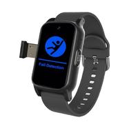 VCYEX Reloj Inteligente con Detección De Caídas, Reloj Localizador GPS, Smartwatch para Personas Mayores Reloj, para Mayores con Botón De Llamada De Emergencia SOSBlack,1.25 * 0.57 * 2.22inch