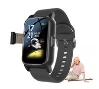 VCYEX Reloj Inteligente para Ancianos con Rastreador GPS Preciso, con Detección De Caídas Smartwatch, Botón SOS Smartwatch, con Letras Grandes, para AlzheimerBlack,1.25 * 0.57 * 2.22inch