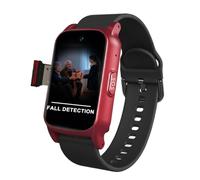 VCYEX Reloj Inteligente para Mayores con Detección De Caídas Reloj Localizador Personas Mayores Botón SOS Videollamadas SmartwatchRed,1.25 * 0.57 * 2.22inch