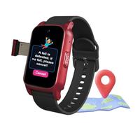 VCYEX Reloj Localizador Personas Mayores, con Detección De Alertas De Caída Y Posición GPS, Pulsera SOS para Ancianos, Llamadas/Videollamadas, Pour AlzheimerRed,1.25 * 0.57 * 2.22inch