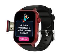 VCYEX Reloj Localizador Personas Mayores, con Detección De Caídas, con GPS, Botón De Llamada De Emergencia SOS, Smartwatch para Personas Mayores RelojRed,1.96 * 1.57 Inch