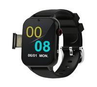 VCYEX Reloj Localizador Personas Mayores, con Detección De Caídas para Personas Mayores, con GPS, Botón SOS, Llamada Bidireccional Resistente Al AguaBlack,1.96 * 1.57 Inch