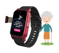 VCYEX Reloj Localizador Personas Mayores, Detección De Caídas, SOS para Personas Mayores, Llamadas, Caídas, Posición GPS, Pour AlzheimerRed,1.25 * 0.57 * 2.22inch