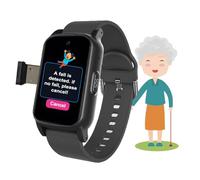 VCYEX Reloj Localizador Personas Mayores, Detección De Caídas, SOS para Personas Mayores, Llamadas, Caídas, Posición GPS, Pour AlzheimerBlack,1.25 * 0.57 * 2.22inch