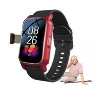VCYEX Reloj Localizador Personas Mayores, Personas Mayores, Alzheimer, Botón SOS, Detector Caída, con Letras Grandes, Videollamadas, Localizador Personas MayoresRed,1.25 * 0.57 * 2.22inch
