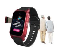 VCYEX Reloj Localizador Personas Mayores, Reloj Localizador De Personas Mayores, Detección De Caídas, Videollamada SOS, Llamada Bidireccional, Smartwatch GpsRed,1.25 * 0.57 * 2.22inch