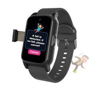 VCYEX Reloj Localizador Personas Mayores, Reloj Localizador GPS Ancianos Pulsera Avisador Personas Mayores, con Detección Caídas, SOS SmartwatchBlack,1.25 * 0.57 * 2.22inch