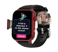 VCYEX Reloj Localizador Personas Mayores Reloj Localizador GPS Ancianos Pulsera Avisador Personas Mayores con Detección Caídas, SOS SmartwatchRed,1.96 * 1.57 * 0.47inch