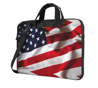 VCzsdff American Flag1 - Maletín acolchado para ordenador portátil, resistente a los golpes, tela Oxford, para viajes, Black, 15.6 inch