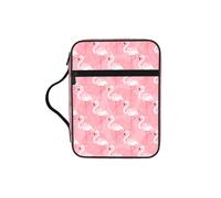 VCzsdff Bolsa de almacenamiento con estampado de hojas de palmera de flamenco de verano, resistente al agua, soporte de papelería, estuche de estudio de culto de iglesia