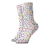 VCzsdff Calcetines de felpa para casa y oficina, con estampado de patas, calcetines antideslizantes para comodidad en interiores