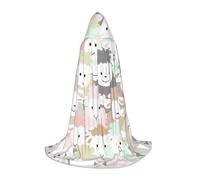 VCzsdff Capa con capucha gótica medieval con patrón de dibujos animados de ovejas coloridas para adolescentes, disfraz de cosplay, feria renacentista, teatro