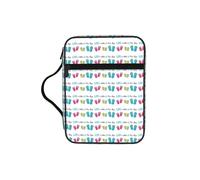 VCzsdff Chanclas de caligrafía para zapatos de playa impresos, bolsa de almacenamiento de escrituras, soporte de papelería resistente al agua, estuche de estudio de culto de iglesia