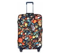 VCzsdff Color Stones - Funda de equipaje con estampado hippie lavable, antiarañazos, para equipaje de 18 a 32 pulgadas, White, L