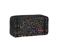 VCzsdff Estuche para bolígrafos con estampado de fórmula matemática, espacioso, organizador de artículos de papelería, bolsa duradera con cremallera, bolsa de poliéster para el trabajo universitario