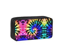 VCzsdff Exotic Tribe - Estuche para bolígrafos con estampado de teñido anudado, espacioso, organizador de artículos de papelería, bolsa duradera con cremallera, bolsa de poliéster para el trabajo