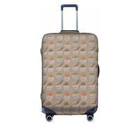 VCzsdff Funda de equipaje con diseño de huevera, fideos y ramen, lavable, antiarañazos, para equipaje de 18 a 32 pulgadas, White, L