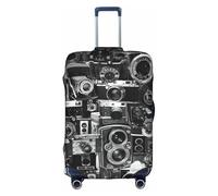 VCzsdff Funda de equipaje con estampado retro Cool Camera Collection, lavable, antiarañazos, para equipaje de 18 a 32 pulgadas, White, M