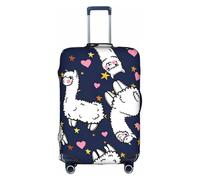 VCzsdff Funda de equipaje lavable con estampado de corazón rosa camello, antiarañazos, para equipaje de 18 a 32 pulgadas, White, XL