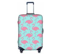 VCzsdff Funda protectora lavable con estampado de flamenco rosa, antiarañazos, para equipaje de 18 a 32 pulgadas, White, M