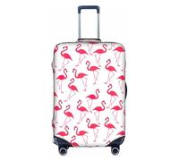 VCzsdff Funda protectora lavable con estampado de flamenco rosa, antiarañazos, para equipaje de 18 a 32 pulgadas, White, S