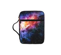 VCzsdff Galaxy in The Universe - Bolsa de almacenamiento de escrituras impresa, resistente al agua, soporte de papelería, estuche de estudio de adoración de iglesia