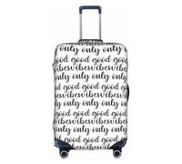 VCzsdff Good Vibes Only - Funda de equipaje con impresión lavable, antiarañazos, se adapta a equipaje de 18 a 32 pulgadas, White, S