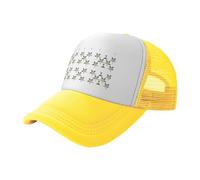 VCzsdff Gorras de béisbol con estampado de estrellas orientales, sombreros de camionero de malla transpirable, sombreros de sombrero, para aventuras al aire libre, amarillo, Talla única