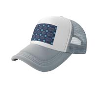 VCzsdff Gorras de béisbol con estampado de voleibol azul, sombreros de camionero de malla transpirable, sombreros de parasol para aventuras al aire libre, gris, Talla única