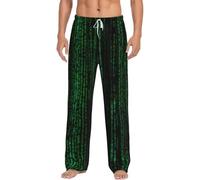 VCzsdff Hacker Era - Pantalones de dormir de franela para hombre, pijama de forro polar acogedor, ropa de noche cómoda, ropa de descanso suave, Negro, XXXXL