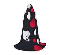 VCzsdff Happy Valentine'S Day2 - Capa gótica medieval con capucha para adolescentes, disfraz de cosplay, feria renacentista, teatro, bata