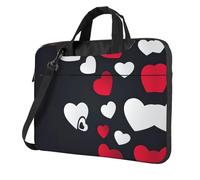 VCzsdff Happy Valentine'S Day2 - Maletín acolchado para ordenador portátil a prueba de golpes y resistente de tela Oxford, para viajes, Black, 14 inch