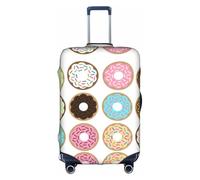 VCzsdff Hermosa funda de equipaje con estampado de pasteles de flores, lavable, antiarañazos, para equipaje de 18 a 32 pulgadas, White, M