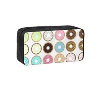 VCzsdff Hermoso estuche para bolígrafos con estampado de pastel de flores, espacioso, organizador de papelería, bolsa duradera con cremallera, bolsa de poliéster para ir al trabajo universitario