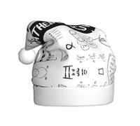 VCzsdff Impresión matemática unisex para adultos, ceremonia anual, 1 unidad, diademas de Navidad, decoración de árbol de Navidad, muñeco de nieve, sombrero de Papá Noel