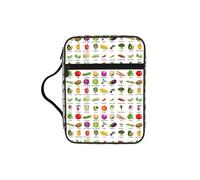 VCzsdff Introducción de varias verduras impresas bolsa de almacenamiento de escrituras, soporte de papelería resistente al agua, estuche de estudio de adoración de iglesia