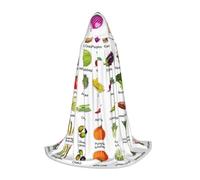 VCzsdff Introducción de Vegetales Capa gótica medieval con capucha para adolescentes, disfraz de cosplay, feria renacentista, teatro, bata