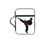 VCzsdff Karate Boy - Bolsa de almacenamiento con cinturón intercambiable con impresión de color, resistente al agua, soporte de papelería, estuche de estudio de culto de iglesia